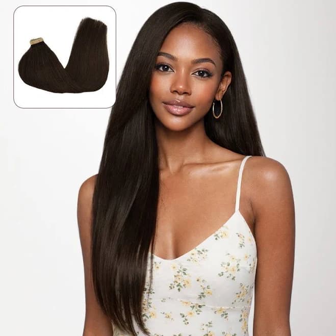 Silky Straight Tape-In Hair Extensions
