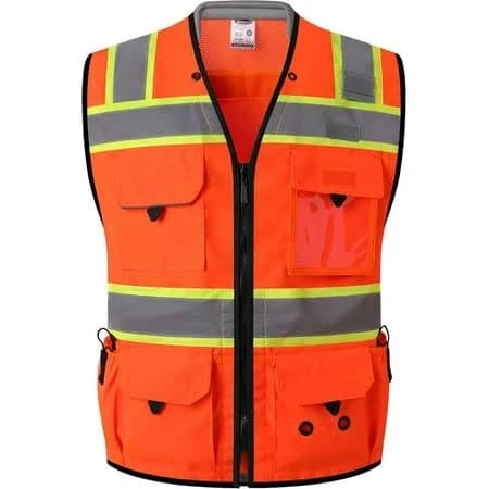 JKSafety Reflective Safety Vest with Cushioned Collar