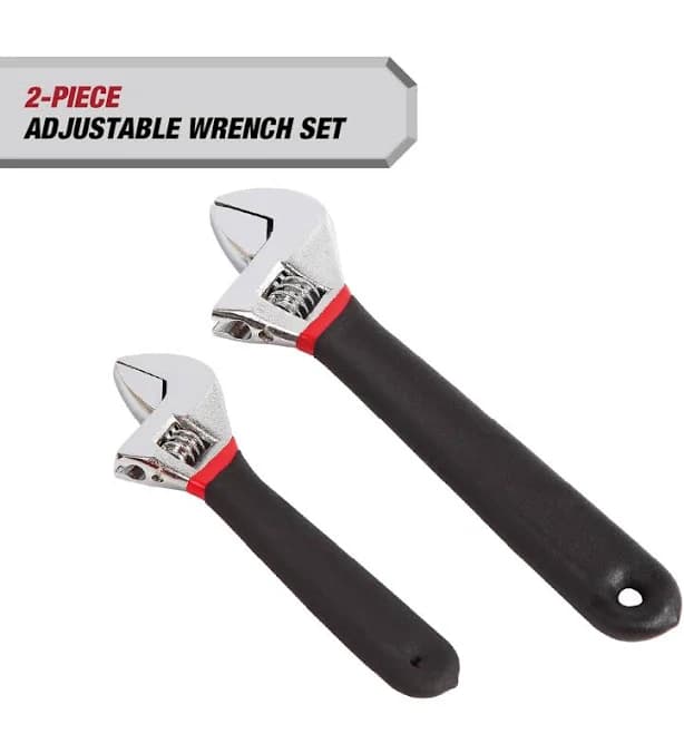 Hyper Tough 2-Piece Adjustable Wrench Set