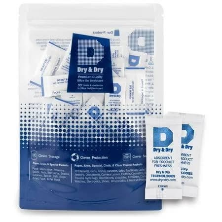 Dry & Dry Premium Silica Gel Packets Desiccant Dehumidifiers