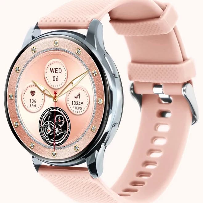 Women's Round Golden Case Smartwatch