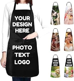 Personalized Custom Aprons Design Your Own Add Photos Apron for Cooking Baking