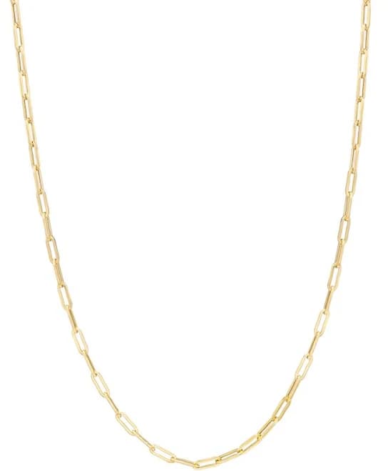 Macy's Women's 14K Gold Paperclip Link Chain Necklace