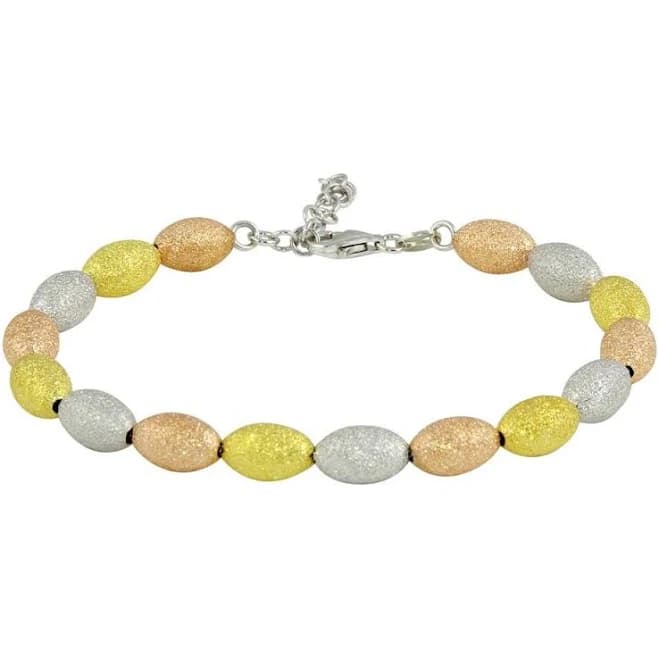 925 Sterling Silver Oval Bead Bracelet