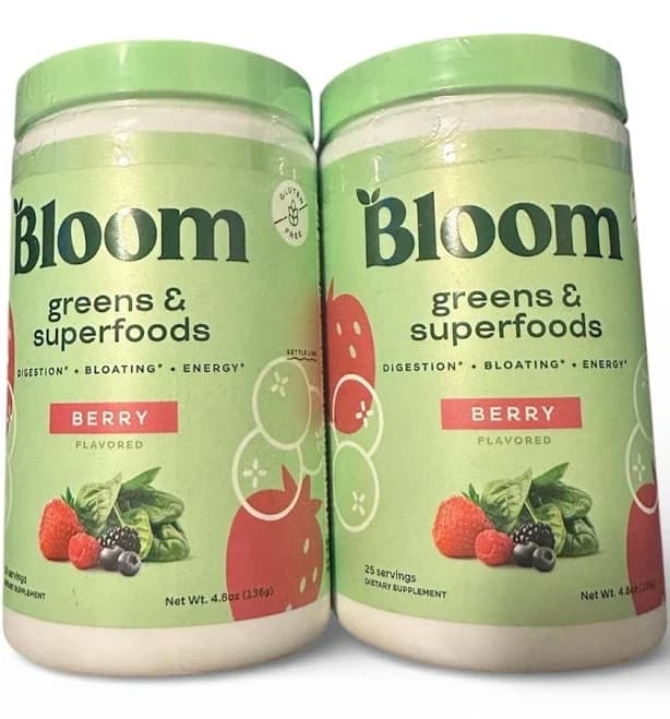 Bloom Nutrition Superfood Greens Powder, Digestive Enzymes Probiotics