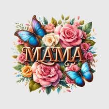 MAMA Butterfly and Roses Transfer | ILTEX Transfers