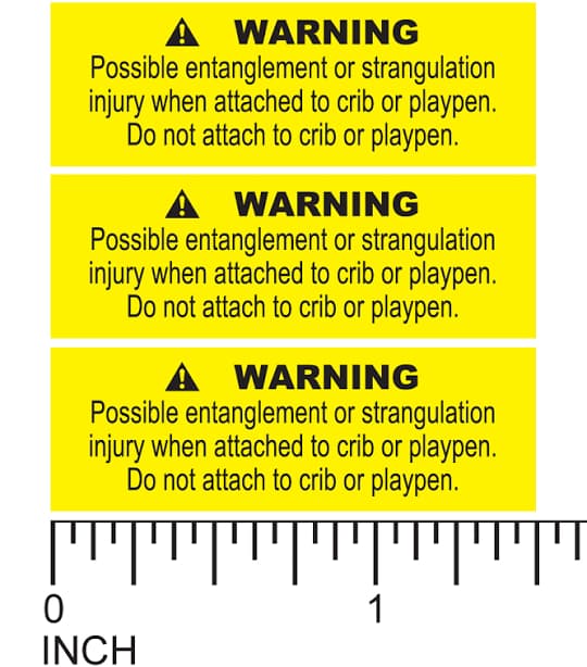 1000 Labels Warning Stickers Possible Entanglement For Stroller