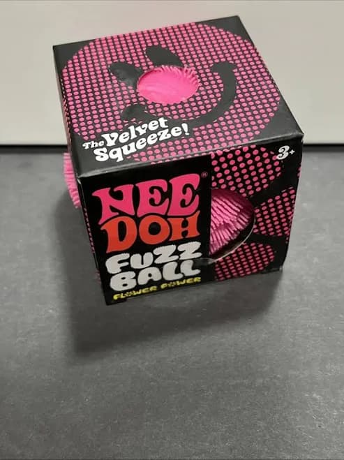 Needoh Fuzz Ball Flower Power Pink Brand In Sealed Box