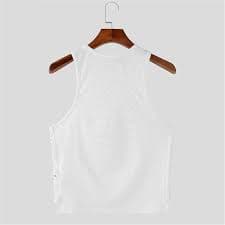 Fnfmrfmr Men U-Neck Solid Texture Vest Off-Shoulder Sleeveless Slim Fit Casual Tank Tops Brown M at Amazon Men's Clothing store