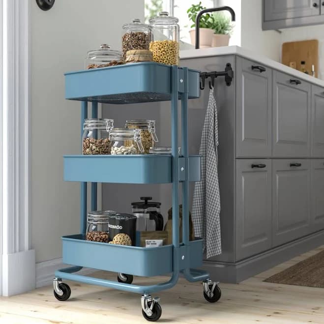 IKEA Raskog Utility Cart Dark Blue