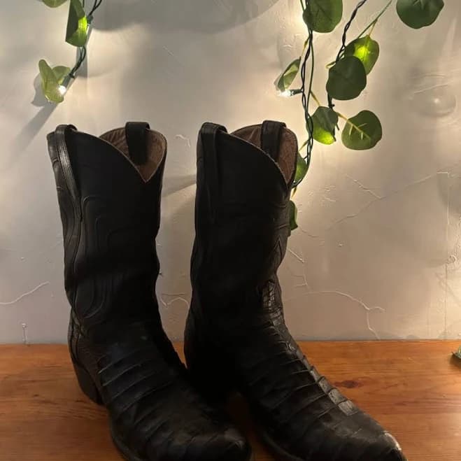 Tecovas Shoes | Tecovas Caiman Cowboy Boots Black, Size 10ee, Genuine Exotic Leather | Color: Black | Size: 10ee | Nat403's Closet