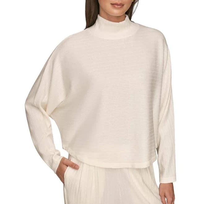Donna Karan Weekend Women's Mock Neck Crop Top