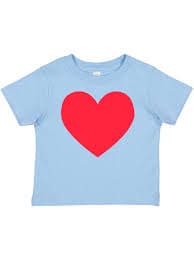 Inktastic Valentine's Day Red Heart Boys or Girls Baby T-Shirt - Walmart.com