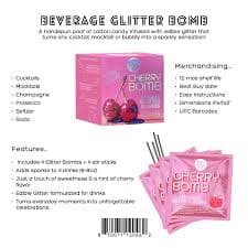 Wholesale Cherry Bomb Beverage Glitter Bombs for Cocktails & Soda for your store - Faire