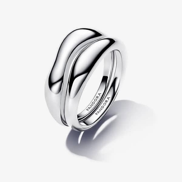 Pandora Organically Shaped Stacking Rings