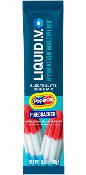 Liquid I.V. Sports Drink Mix: Popsicle Firecracker, Single-Serve, 16 oz Yield per Pack, 100 PK [PK/100] Model: LVHS-0123