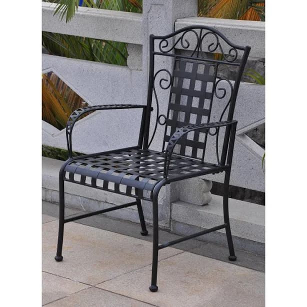 Mathis Home International Caravan Mandalay Set of Two Iron Chairs