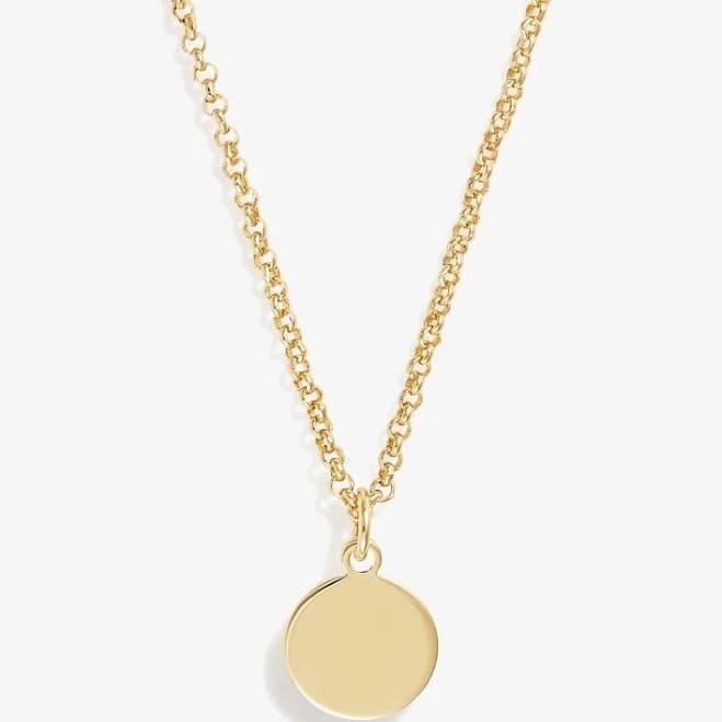 ALEX AND ANI Small Circle Charm Necklace
