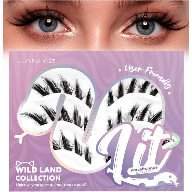 LANKIZ Cluster Lashes,Lankiz Biomimetic Individual Eyelashes Wispy C Curl Lash Clusters Reusable Lash Extensions DIY for Daily Wear and Events(