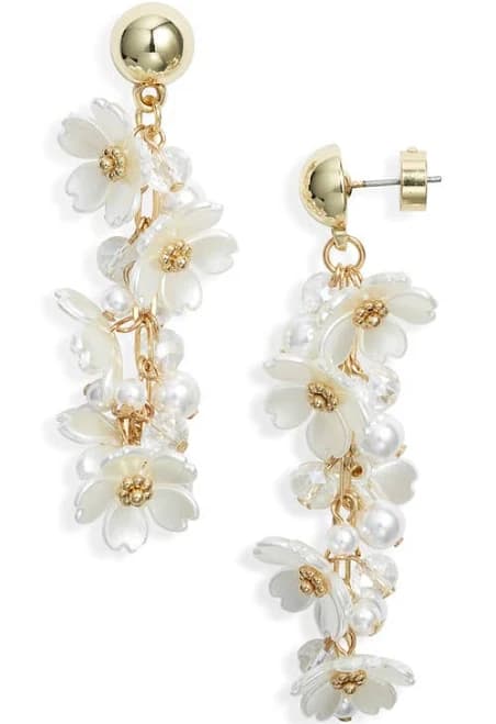 Nordstrom Floral Cascade Linear Drop Earrings