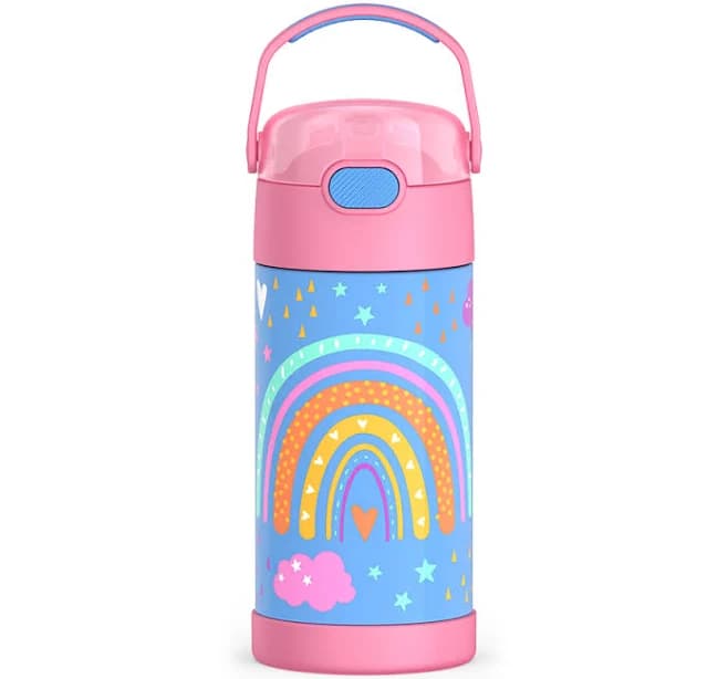 Thermos Funtainer Vacuum Insulated Stainless Steel Straw Water Bottle