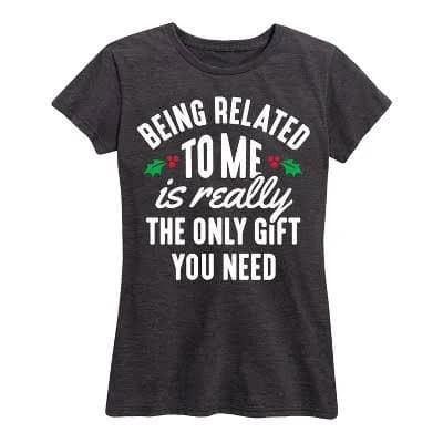 Women's Instant Message Being Related to Me Short Sleeve Graphic T-shirt