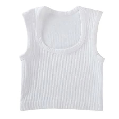Women's Ribbed Knit Slim Fit Square Neck Tank Tops