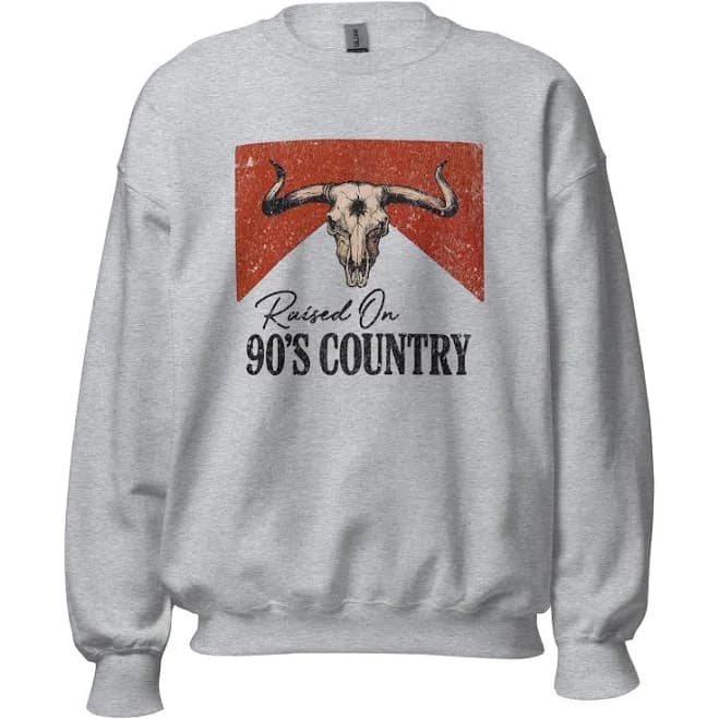 Raised on 90s Country Crewneck Sweatshirt