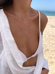 Sterling Silver 925 Lariat Necklace, Minimalist Y Drop Chain Long Necklace for Women - Etsy Canada