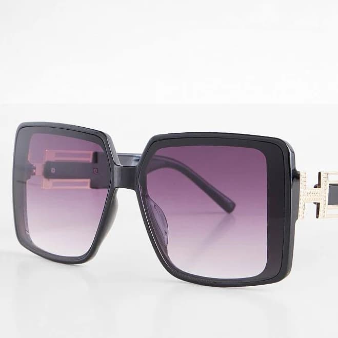 BKE Women's Oversized Square Sunglasses with Buckle