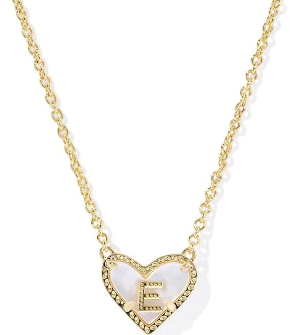 Kendra Scott Heart Letter Pendant Necklace
