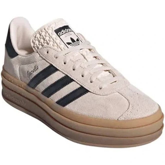 Chunky Sole Suede Panel Sneakers In Neutral