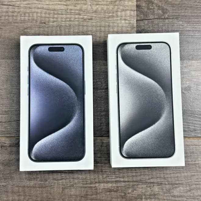 Apple iPhone 15 Pro 128GB White + Blue Titanium Empty Box | For Apple