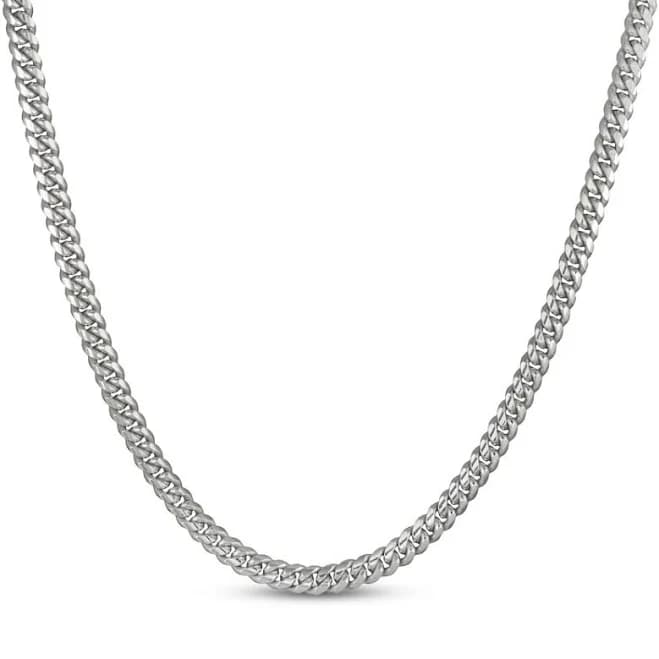 Sterling Silver Cuban Curb Chain Necklace, 22"