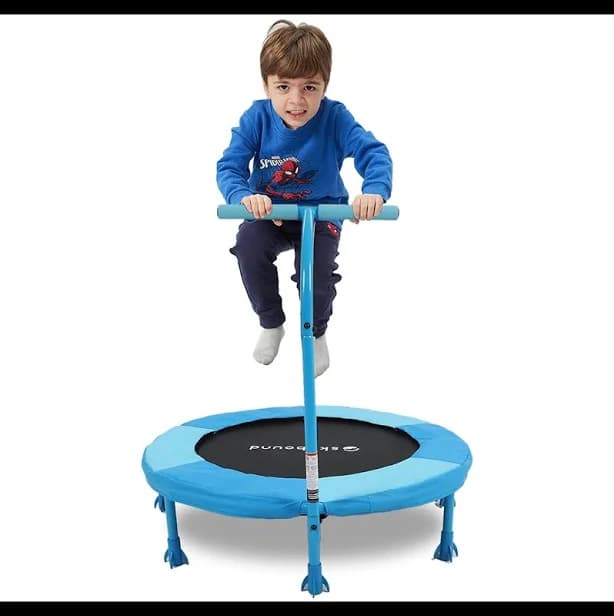 Skybound 36 Inch Kids Trampoline with Handlebar
