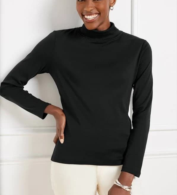 Women's talbots Petite Cotton Turtleneck Top