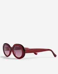 Madewell Valoma Chunky Oval Sunglasses In True Black | ModeSens