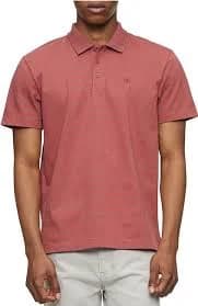 Calvin Klein Men's Smooth Cotton Striped Monogram Logo Polo Shirt