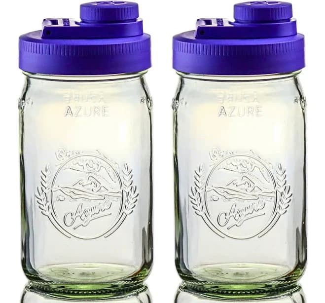 Brewing America Glass Mason Jar Pitcher with Lid