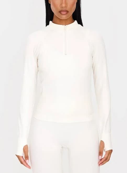 Women's Seamless Half Zip Gym Top