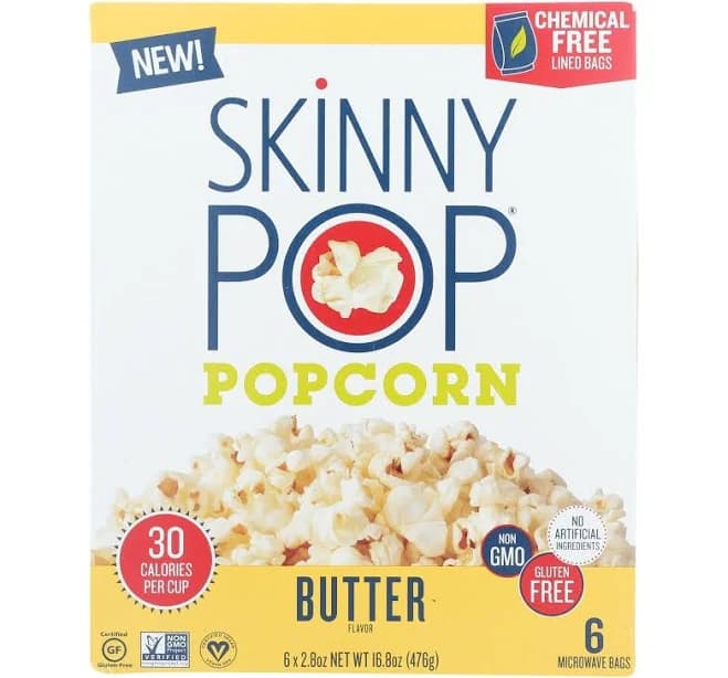 Skinnypop Micro Butter Popcorn - 6 Pack of 6 (2.8 Oz.) Bags