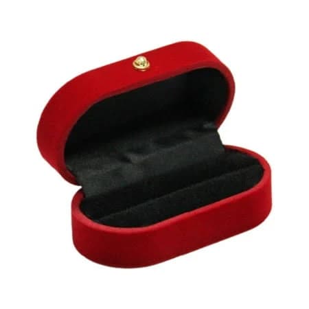 Red Velvet Ring Box with LED Light