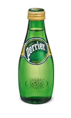 Perrier Sparkling Mineral Water Glass Bottle 8x20cl