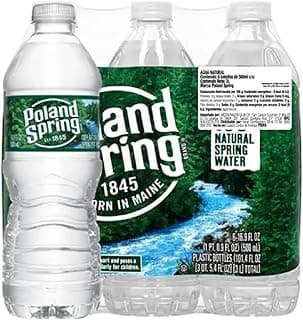 Poland Spring Brand Sparkling Natural Spring Water, 16.9-ounce plastic bottles, 6 Count