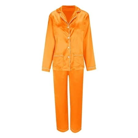 Women's Satin Pajama Set with Pockets