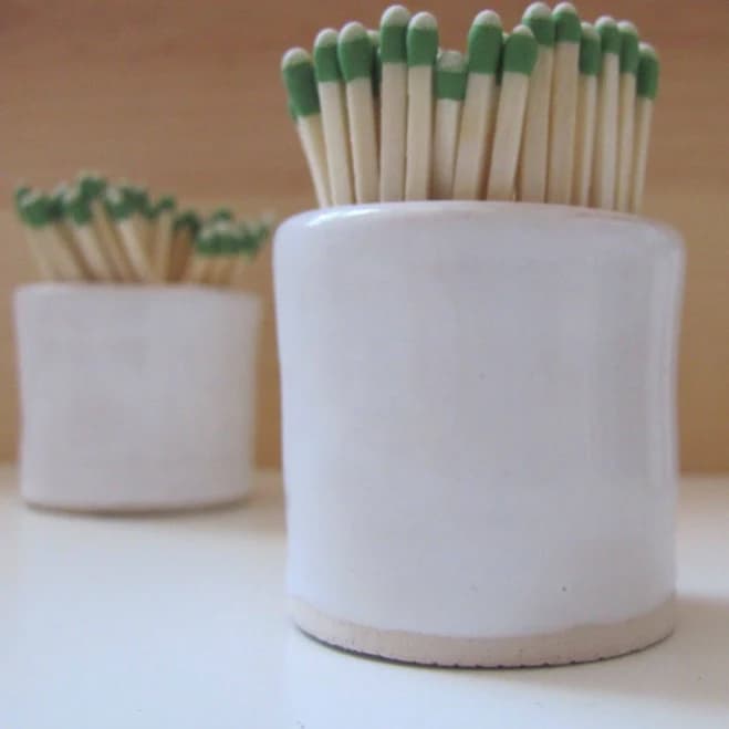Handmade Ceramic Match Striker with strike Plate