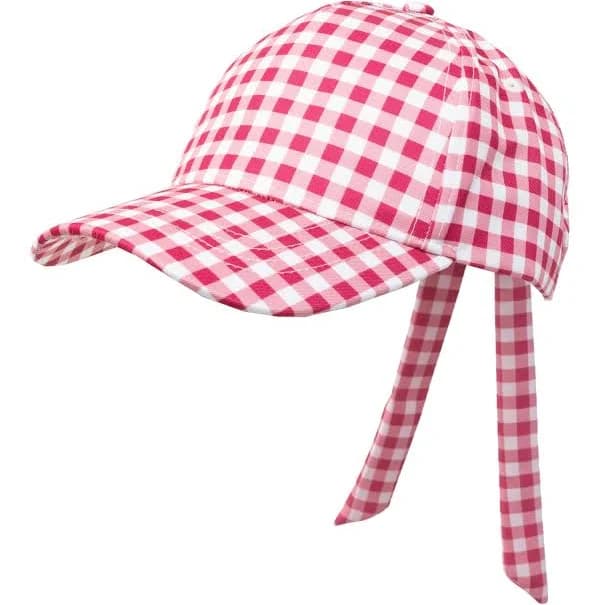 Wonder Nation Girls Gingham Print Baseball Hat