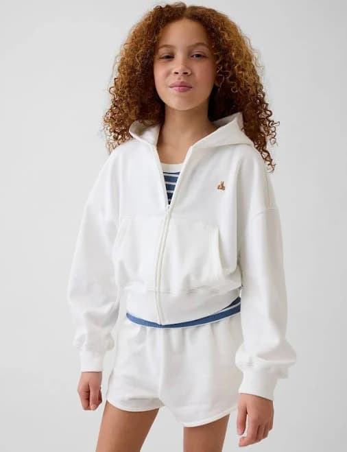 Gap Girls Vintagesoft Terry Wedge Zip Hoodie