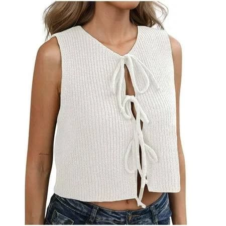 Women's Cropped Loose Crew Neck Tank Top
