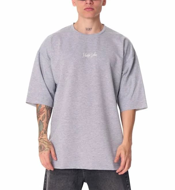 Minimalist Chest Printed Oversized T-Shirt